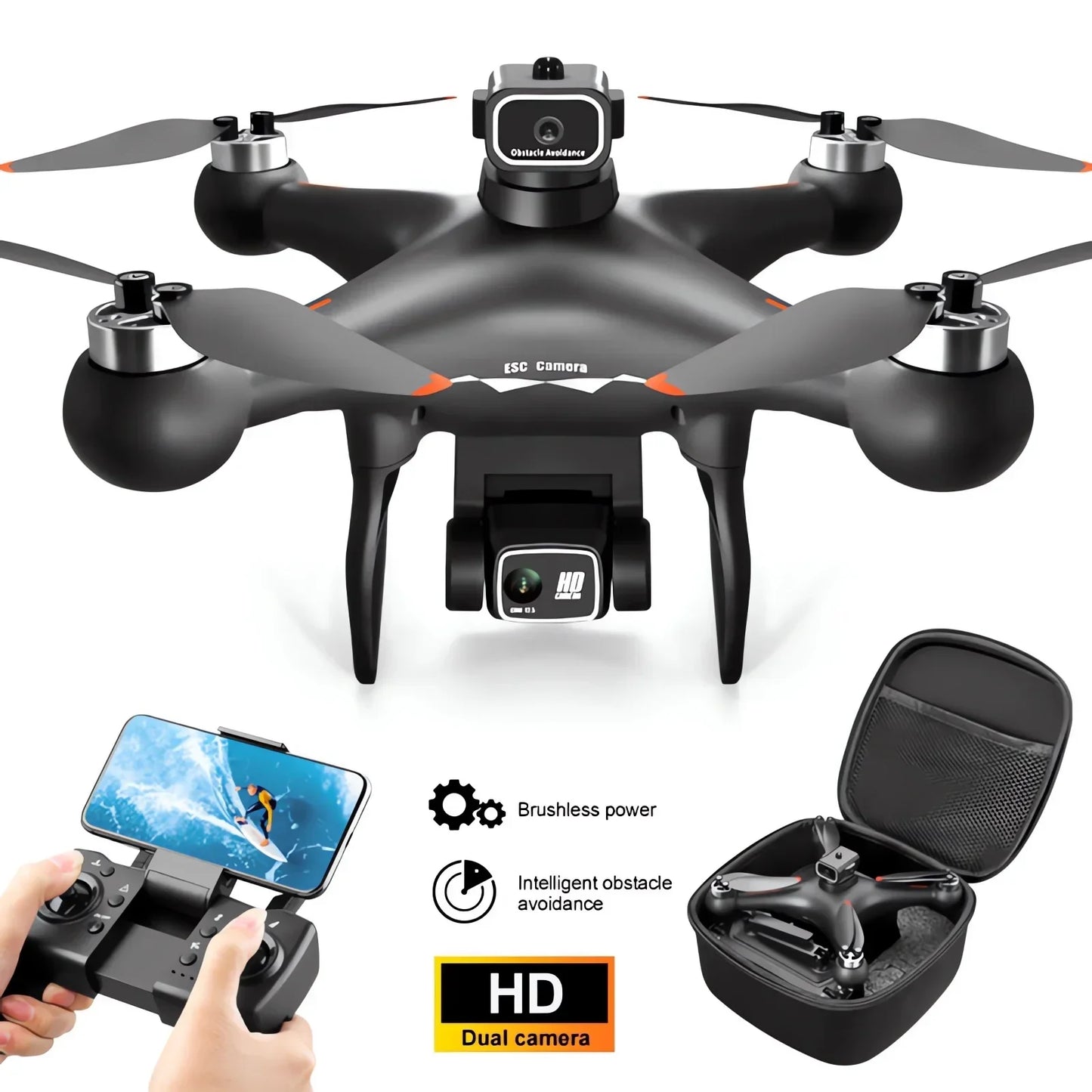 QJ S116 MAX Drone 8K Dual Camera Obstacle Avoidance