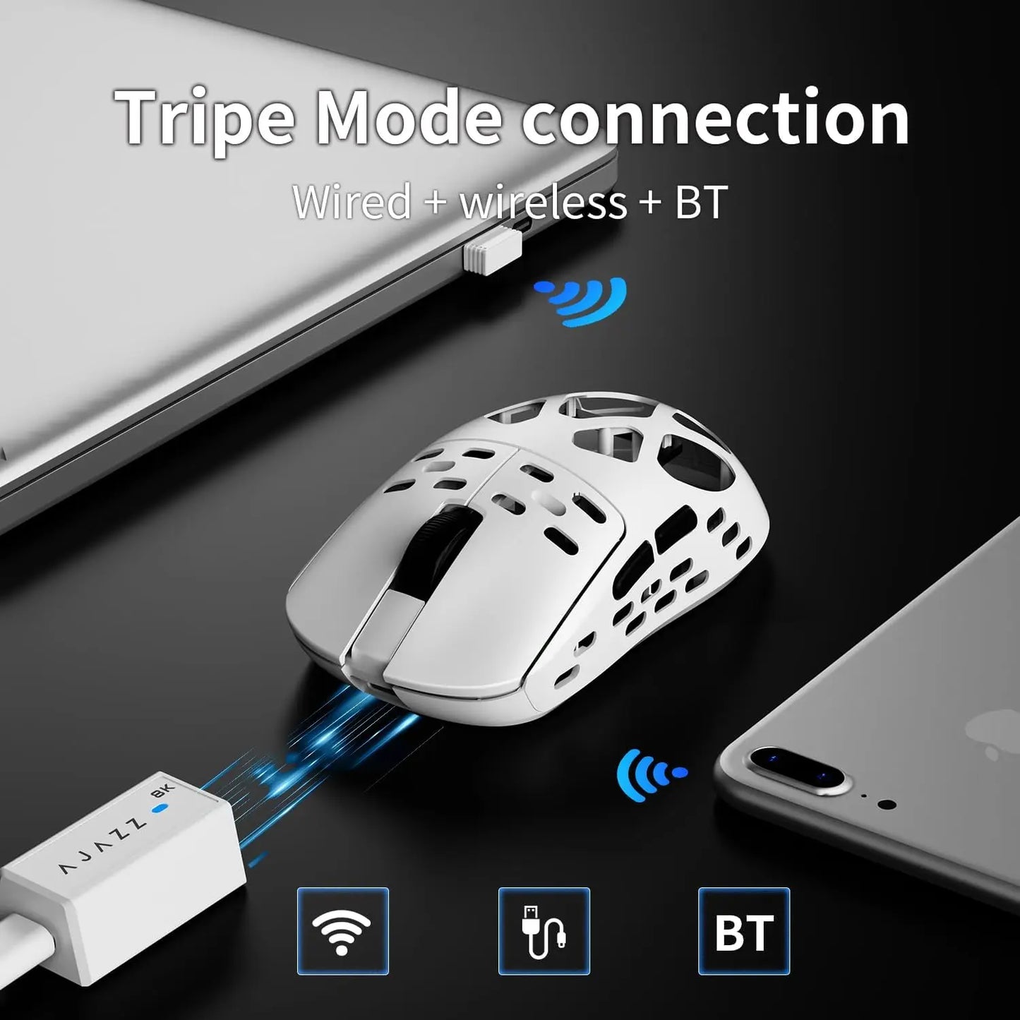 Ajazz AM3 Wireless Gaming Mouse Magnesium Alloy 30000DPI