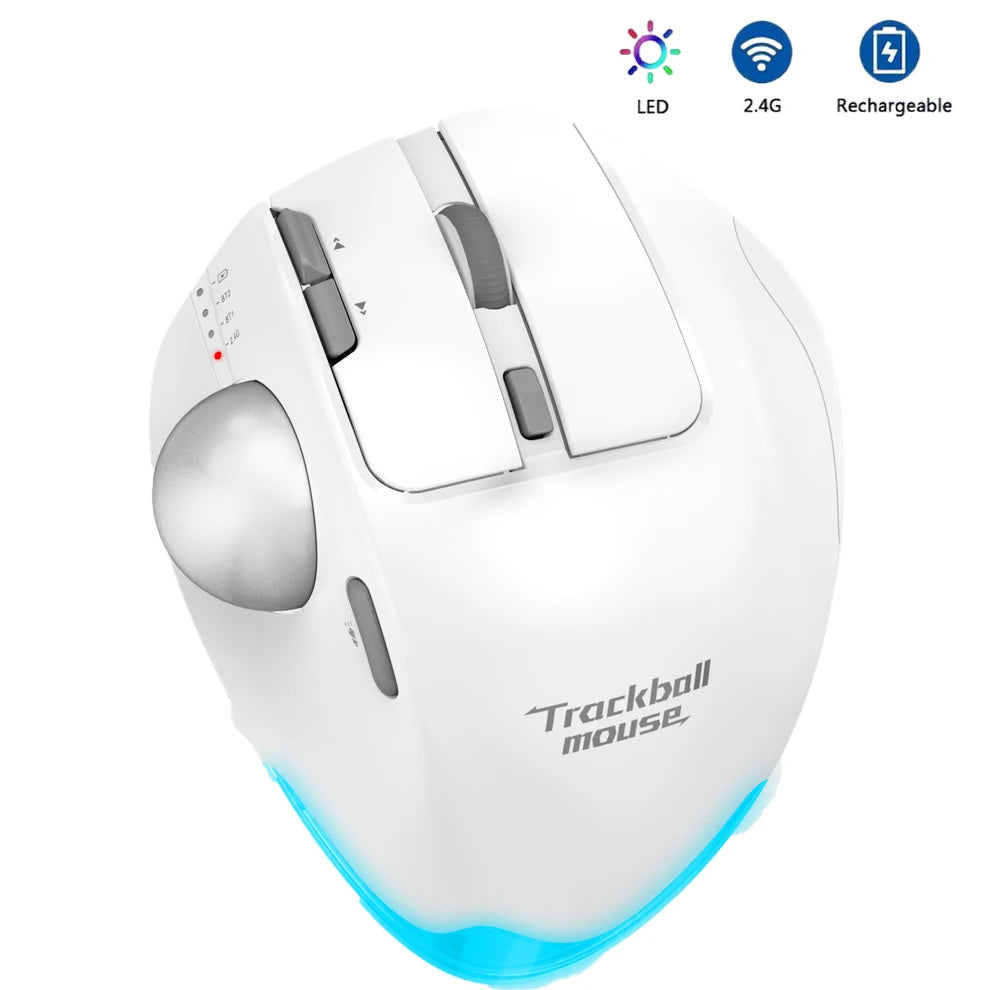 JOMAA Ergonomic Wireless Trackball USB Mouse 4800 DPI