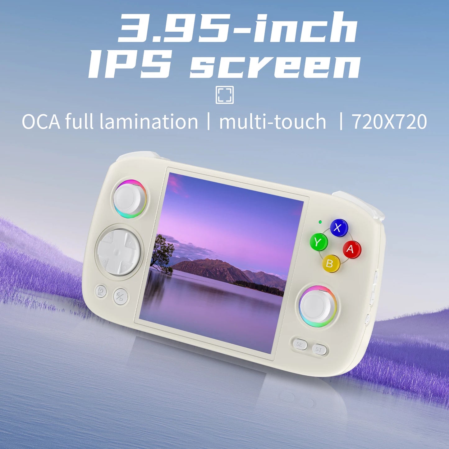 Anbernic RGCube Handheld Game Console Android RGB Lighting