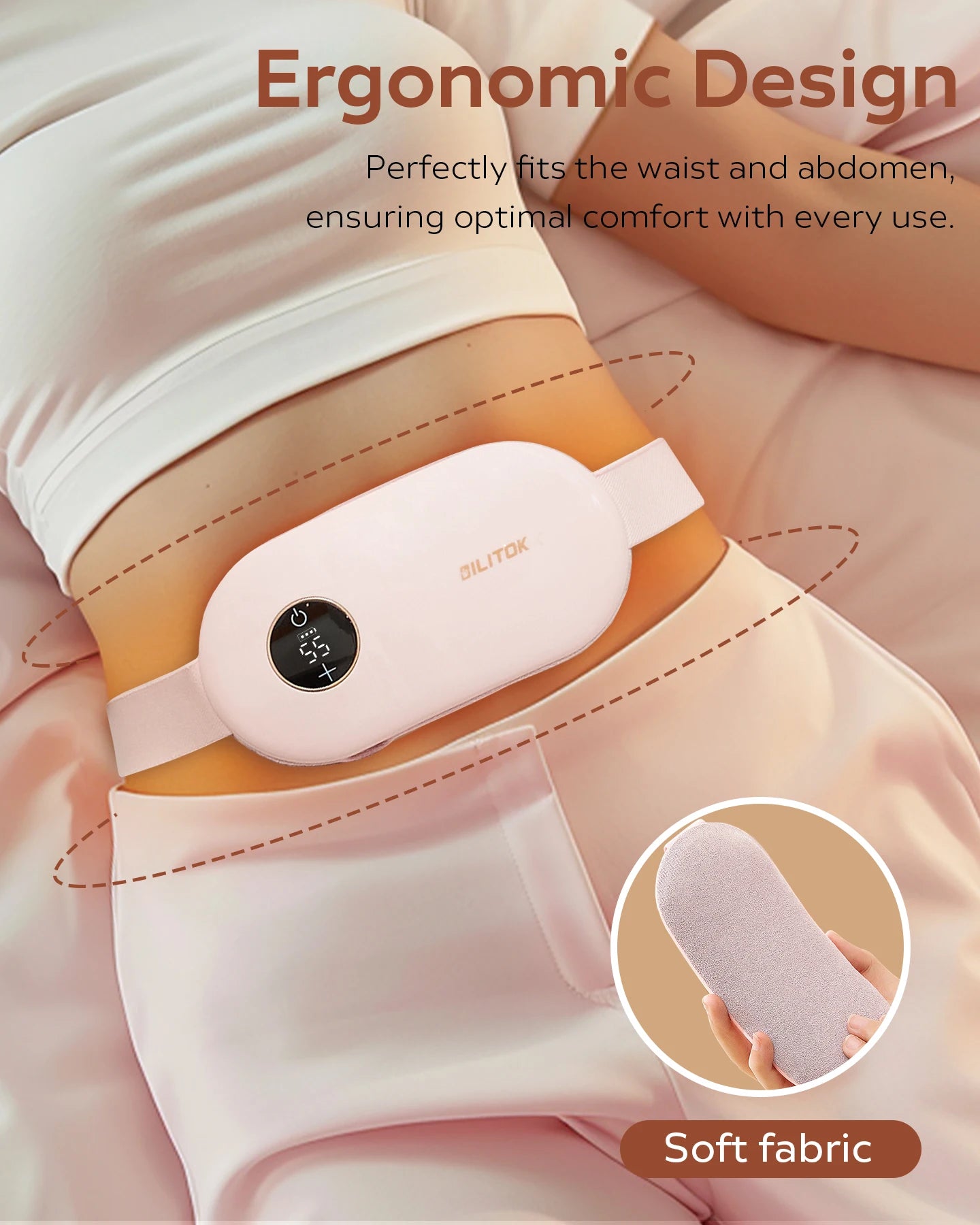 IMESA Portable Heating Pad For Cramps With 3 Heat Settings
