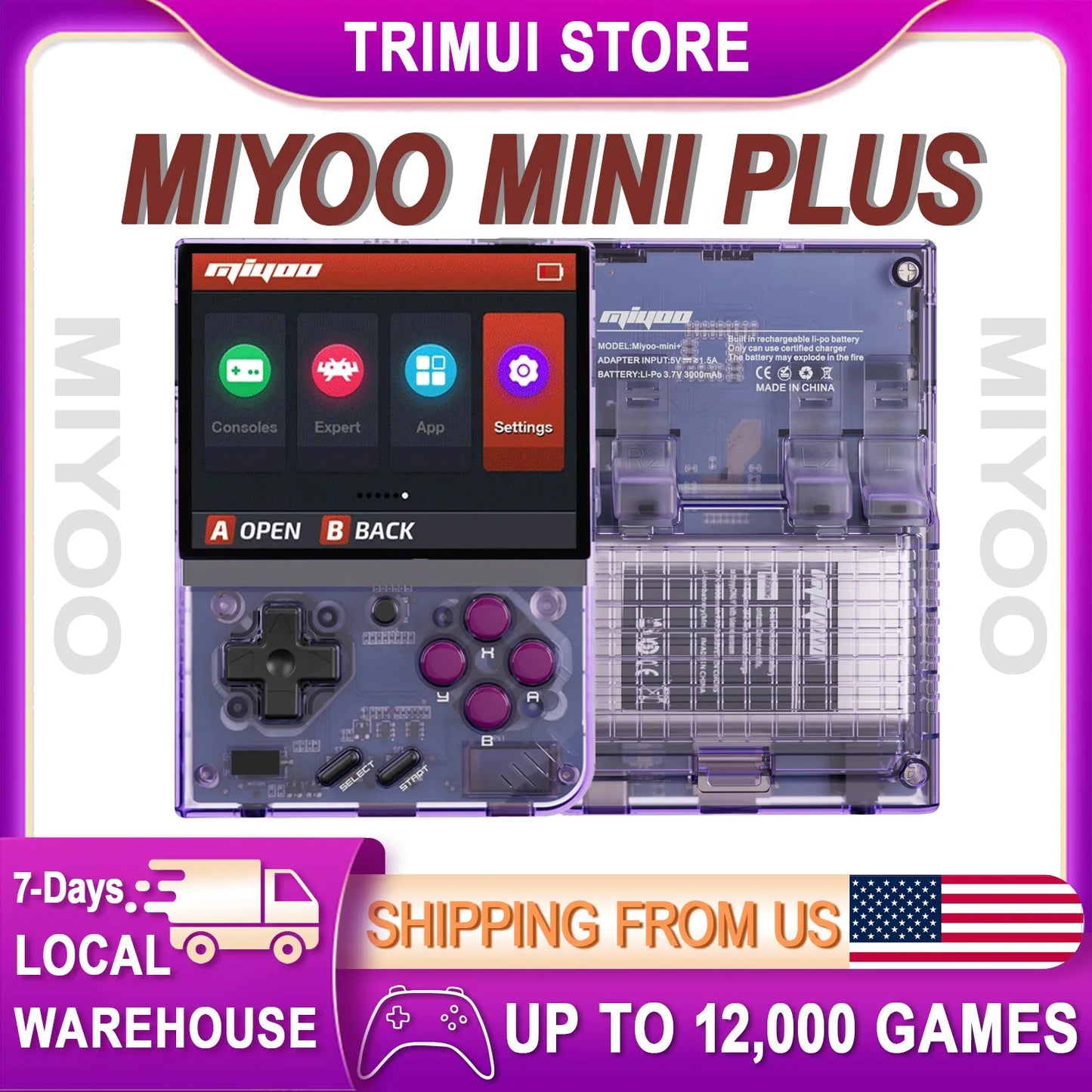 TRIMUI Miyoo Mini Plus Retro Handheld Console Linux OS