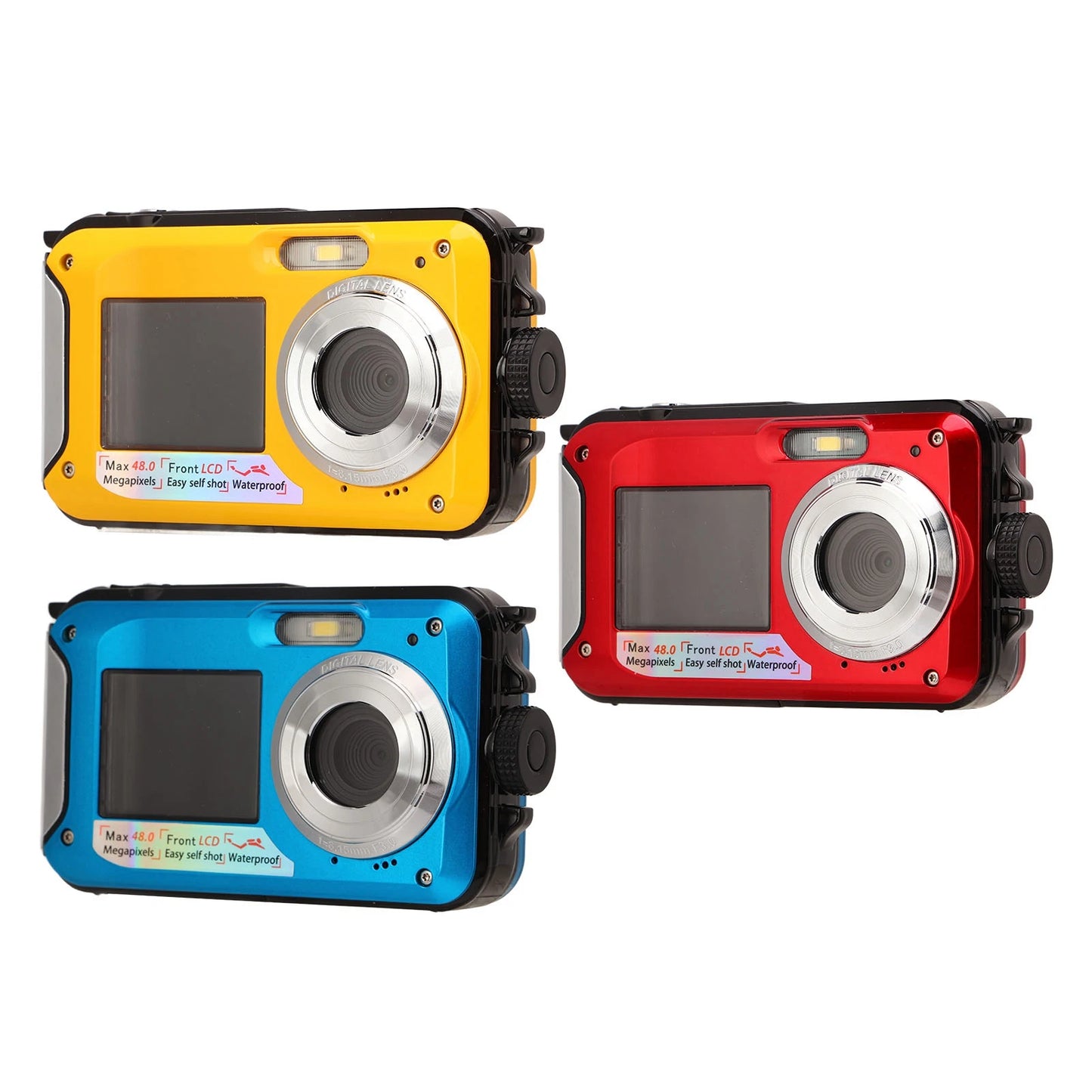 Andoer Dual Screen Waterproof Digital Camera Full HD 48MP
