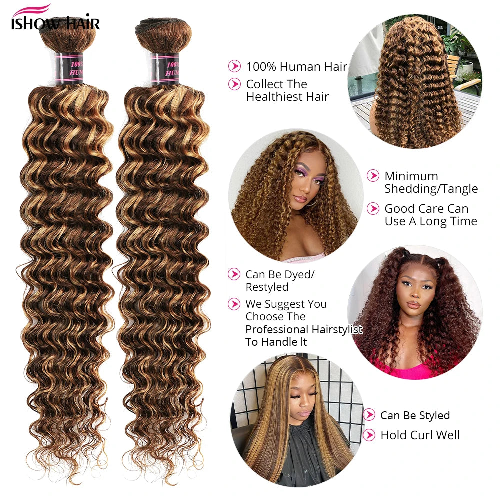 Ishow Hair Wave Bundles Remy Virgin Human Hair Extensions