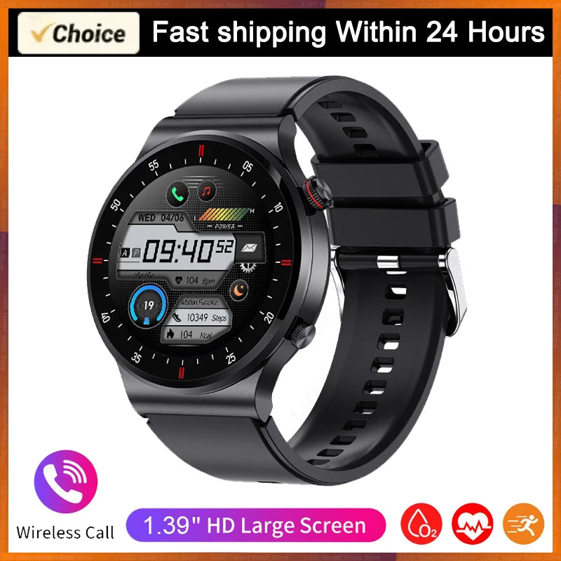 Lige ECG PPG Bluetooth Call Smart Watch AMOLED Full Touch
