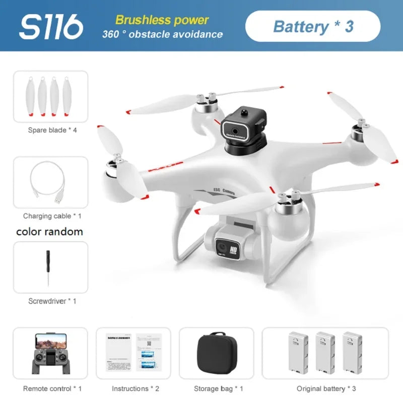 QJ S116 MAX Drone 8K Dual Camera Obstacle Avoidance