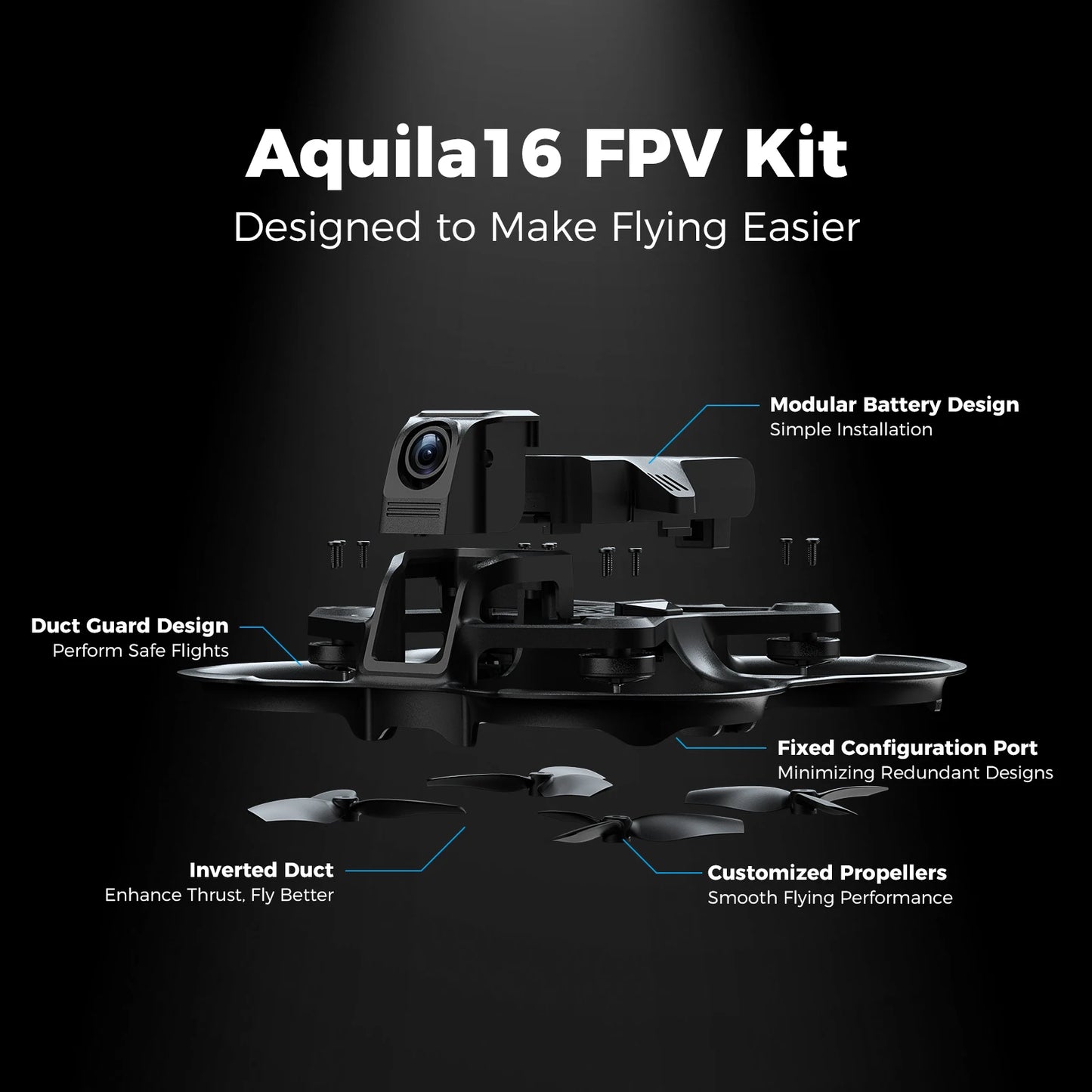BETAFPV Aquila16 FPV Kit Brushless Racing Drone Indoor