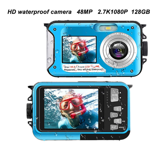 Andoer Dual Screen Waterproof Digital Camera Full HD 48MP