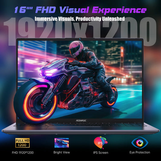 ACEMAGIC Ryzen 7 6800H Laptop 16GB RAM 512GB Windows11 Pro