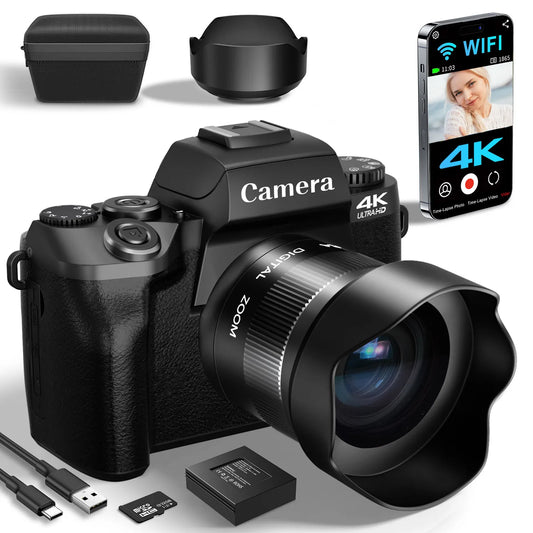 Gavonde 4K 64MP Digital Vlogging Camera with Touchscreen