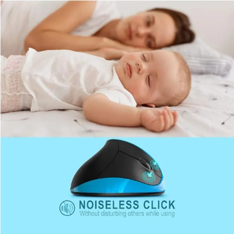 ASOYIOL Ergonomic Wireless Vertical Mouse 6 Buttons Laptop