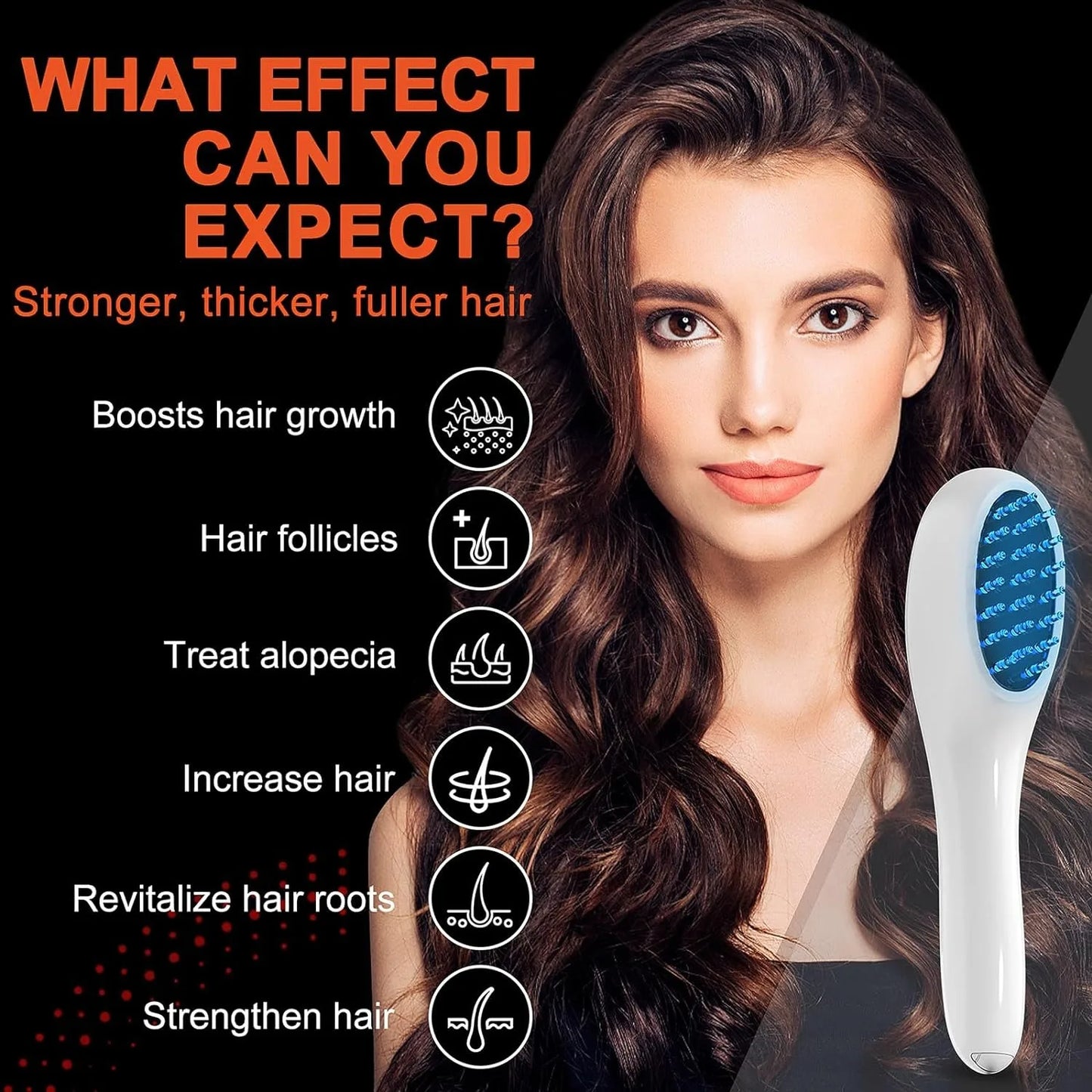 Hign Concerned Electric Laser Hair Growth Comb LED Therapy