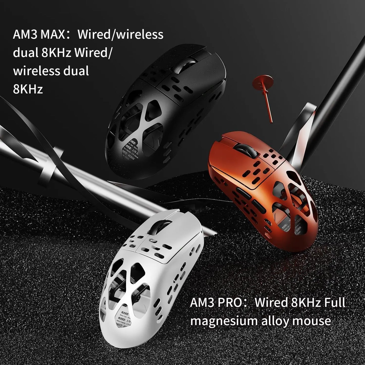 Ajazz AM3 Wireless Gaming Mouse Magnesium Alloy 30000DPI