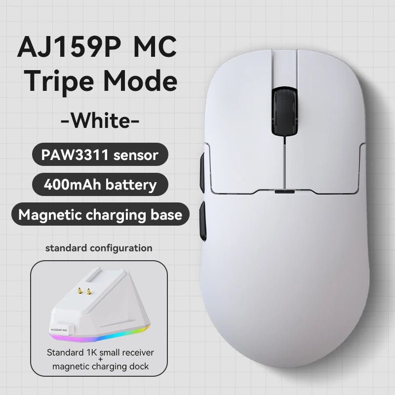 Ajazz AJ159P MC Wireless Gaming Mouse PAW3311 Sensor