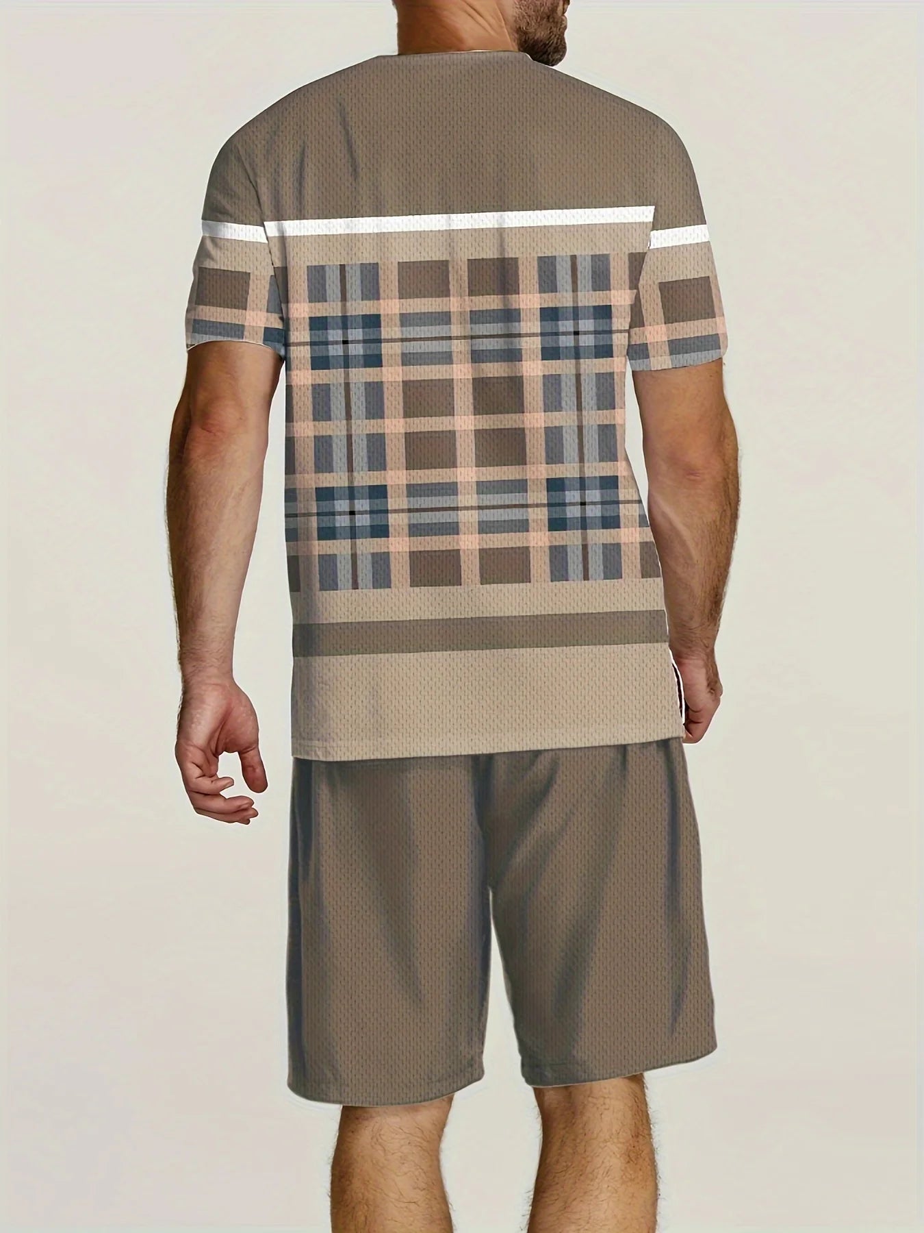 Jiangxi CN Mens Casual Two Piece Short Sleeve Print Set