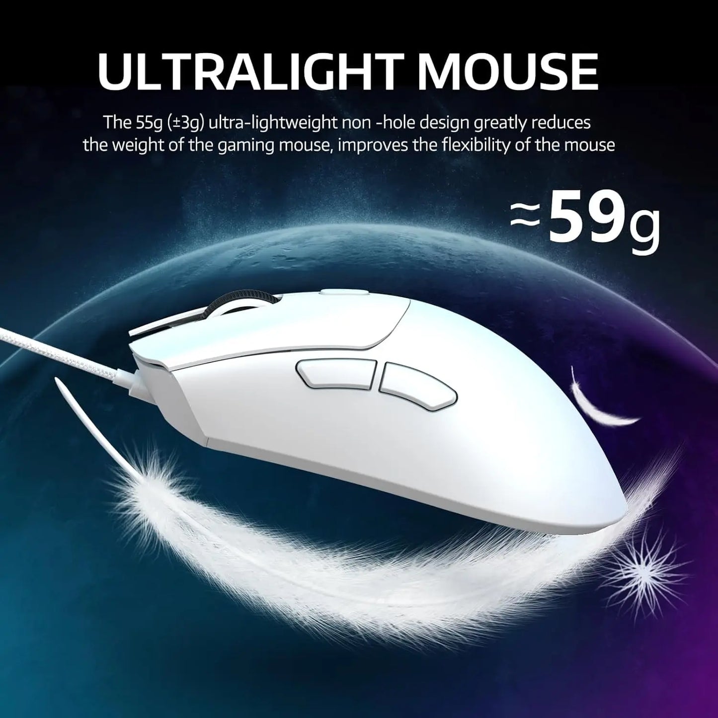 Attack Shark R1 Wireless Gaming Mouse Tri Mode Lightweight