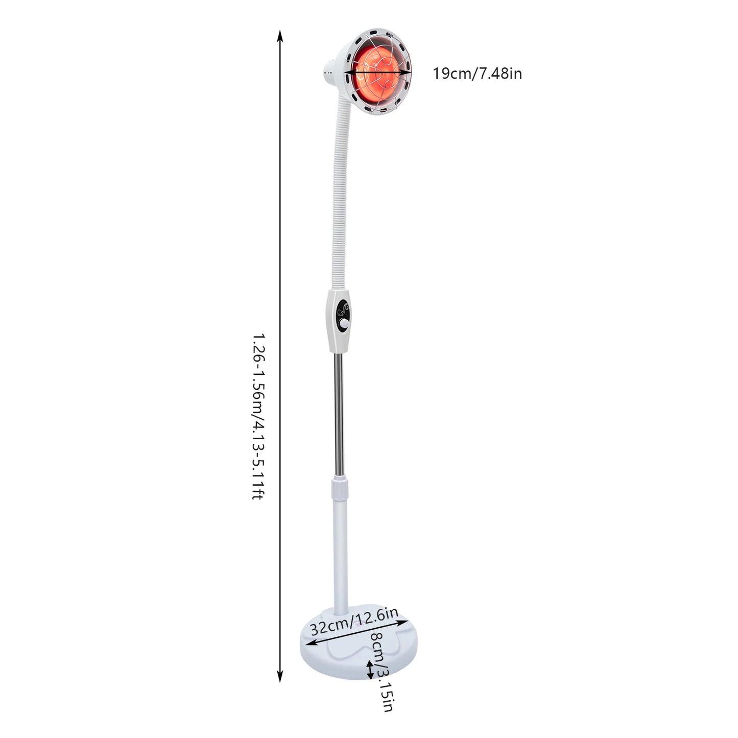 NOHign 275W Adjustable Infrared Heat Lamp For Pain Relief