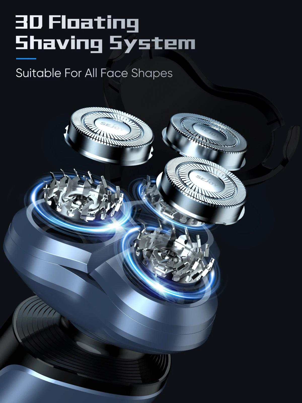 SEJOY 3 In 1 Men Shaver Electric Razor With Floating Head