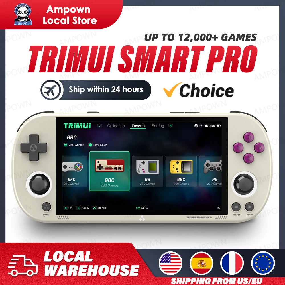 TRIMUICPU Trimui Smart Pro Handheld Game Console RGB