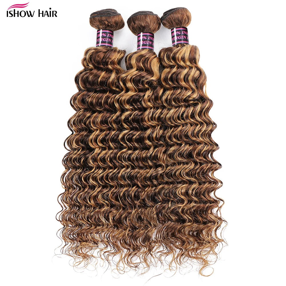 Ishow Hair Wave Bundles Remy Virgin Human Hair Extensions