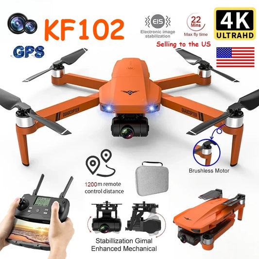 QJ Builtin 4K Drone With Dual Camera 2Axis Gimbal Pro