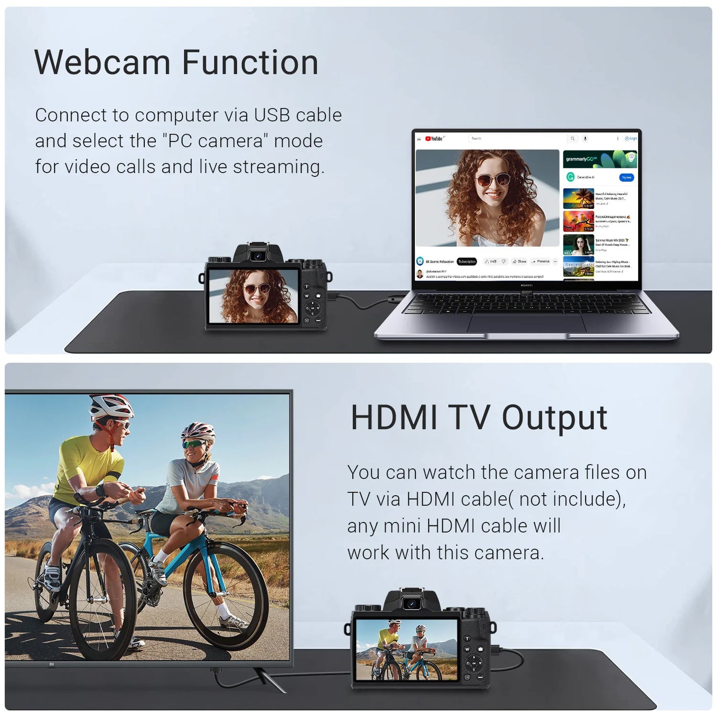 Gavonde 4K 64MP Digital Vlogging Camera with Touchscreen