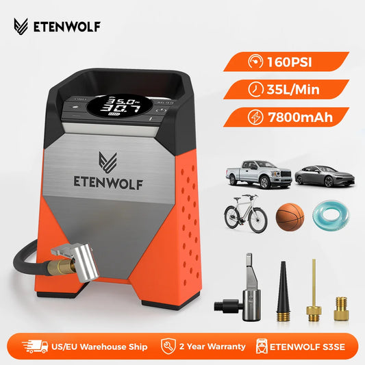 ETENWOLF Zephyr S3C Portable Air Compressor Car Inflator