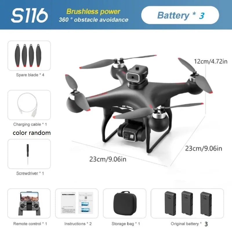 QJ S116 MAX Drone 8K Dual Camera Obstacle Avoidance