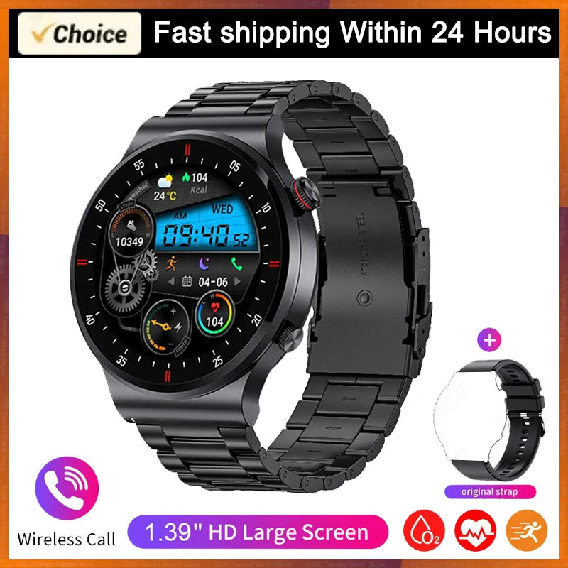 Lige ECG PPG Bluetooth Call Smart Watch AMOLED Full Touch