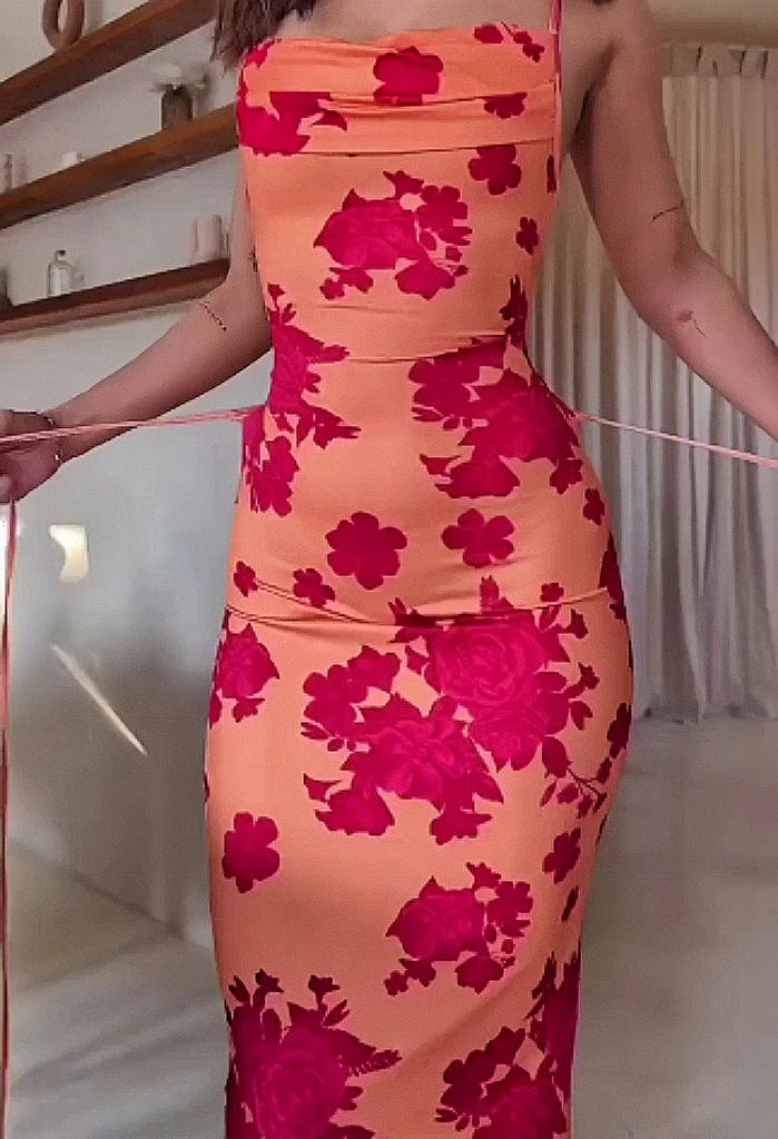 ZSSKASLCN Backless Lace Up Halter Dress For Women Summer