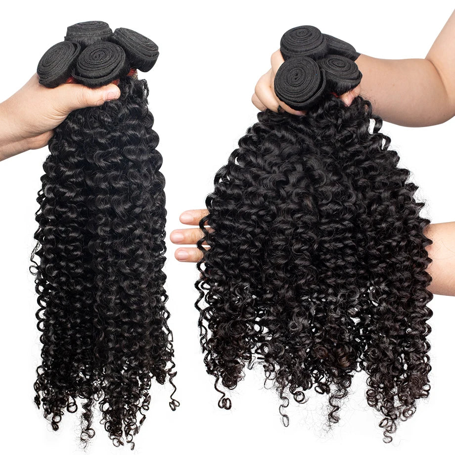 LafinoBundles Deep Wave Remy Hair Bundles Machine Weft