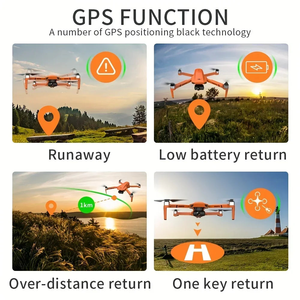 QJ Builtin 4K Drone With Dual Camera 2Axis Gimbal Pro