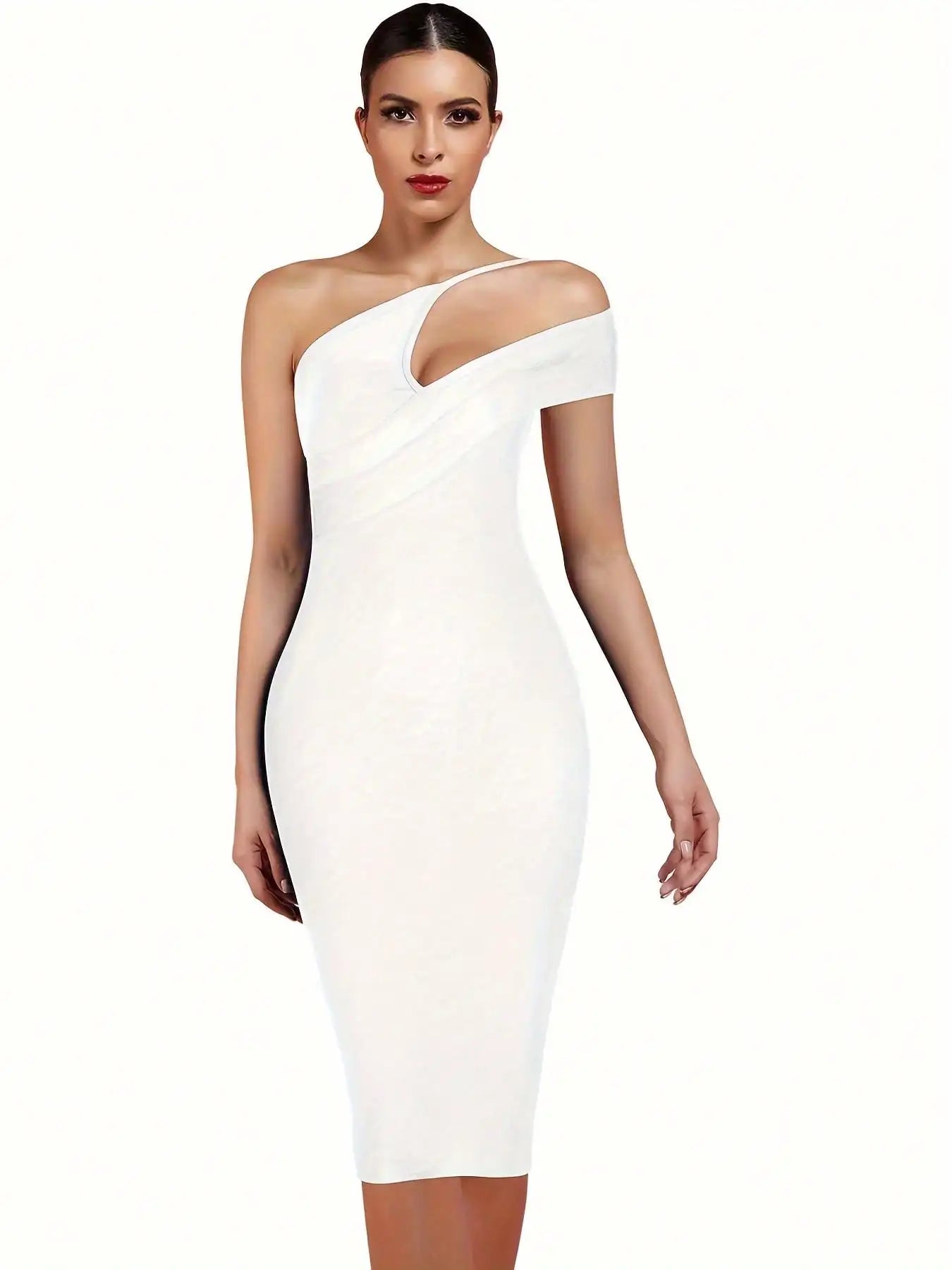 Ocstrade Bandage Dress Bodycon Evening One Shoulder Outfit