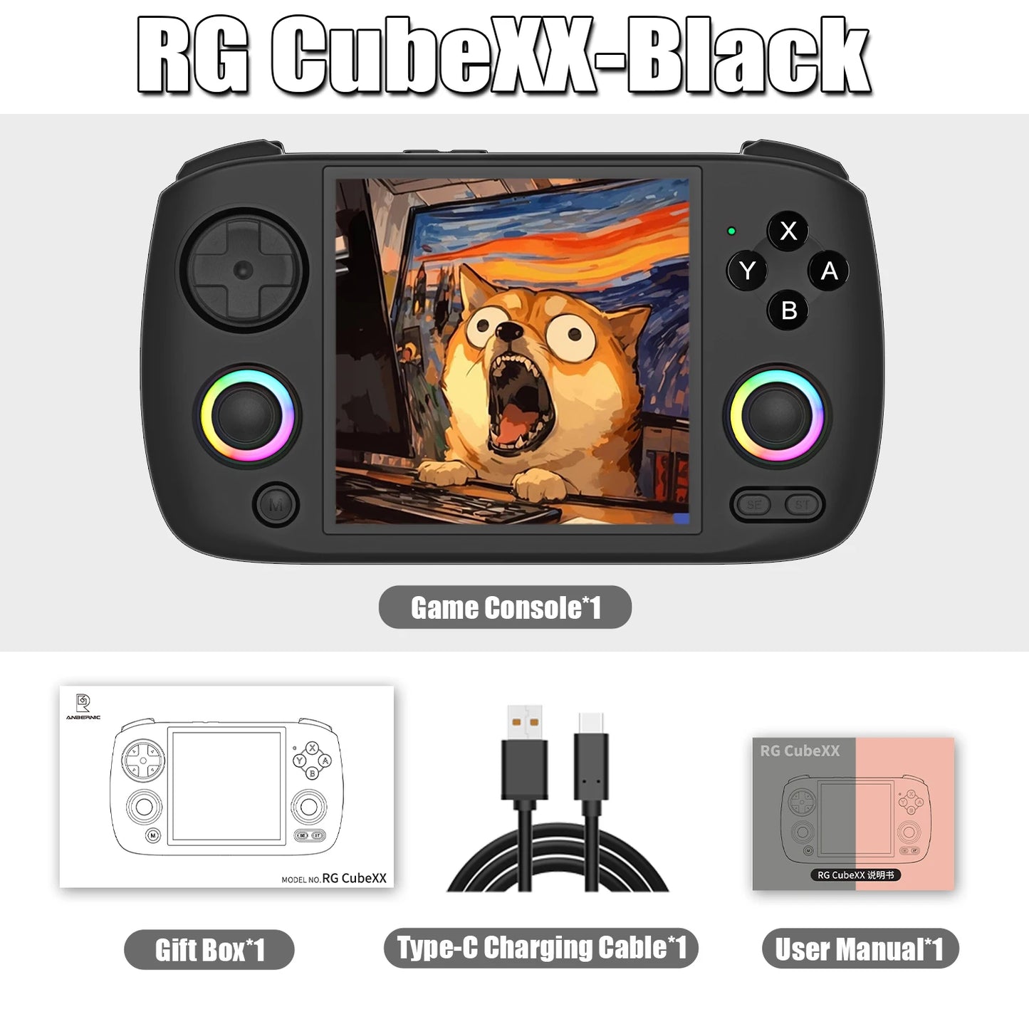 Anbernic RG CubeXX Retro Handheld Console With 64GB Card