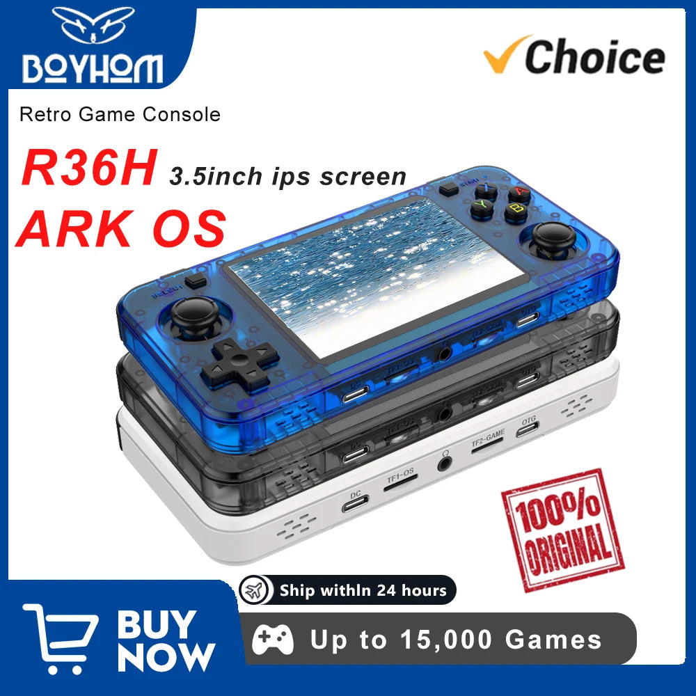 BOYHOM R36H Dual RAM Linux ARKOS Retro Handheld Console