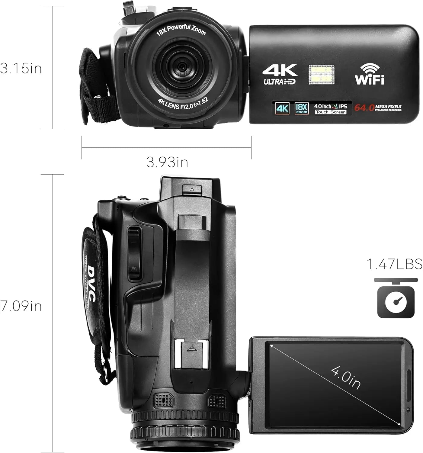 High Definition 4K Ultra HD Video Camera Camcorder Recorder