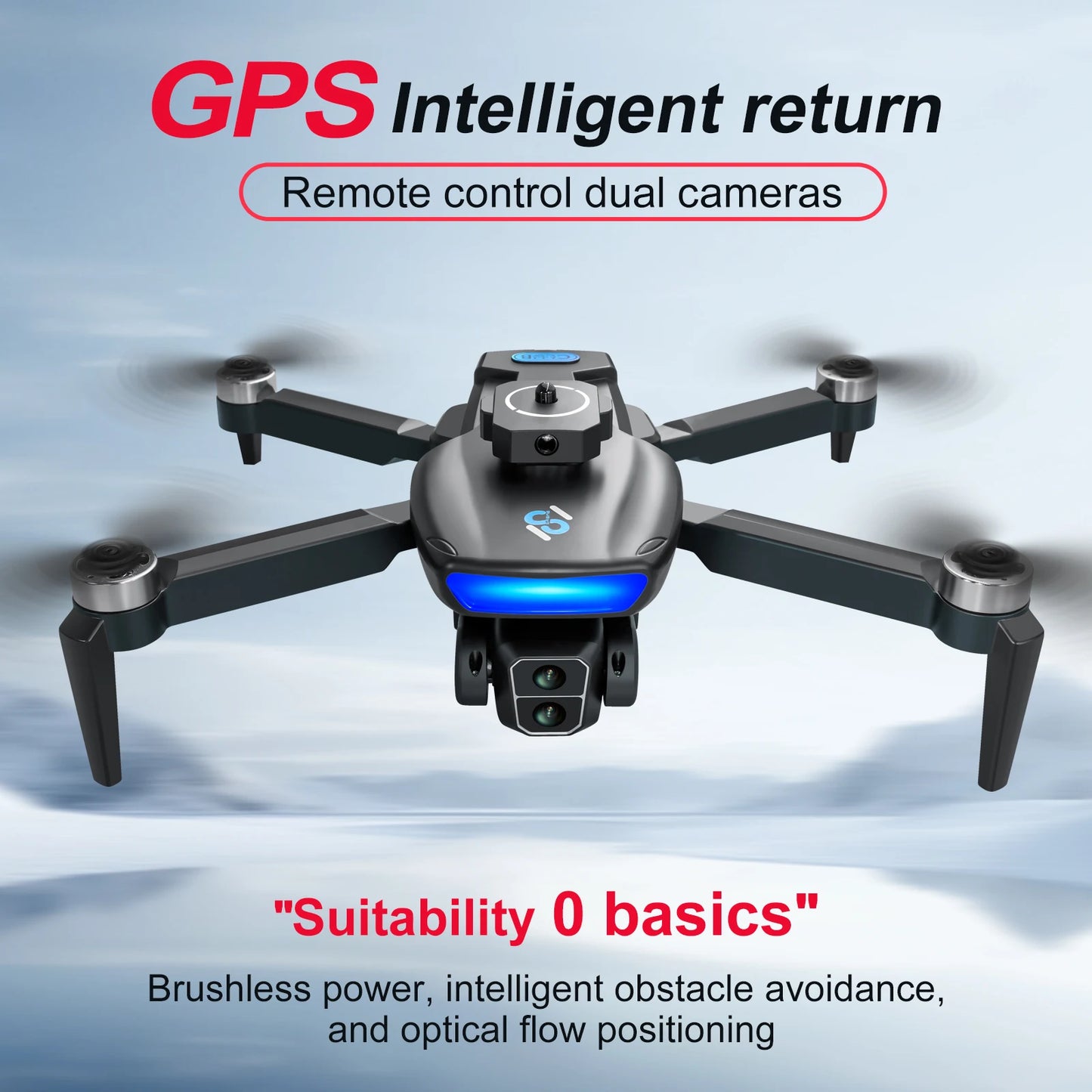 GPS Drone 4K Camera Foldable FPV Quadcopter Auto Return