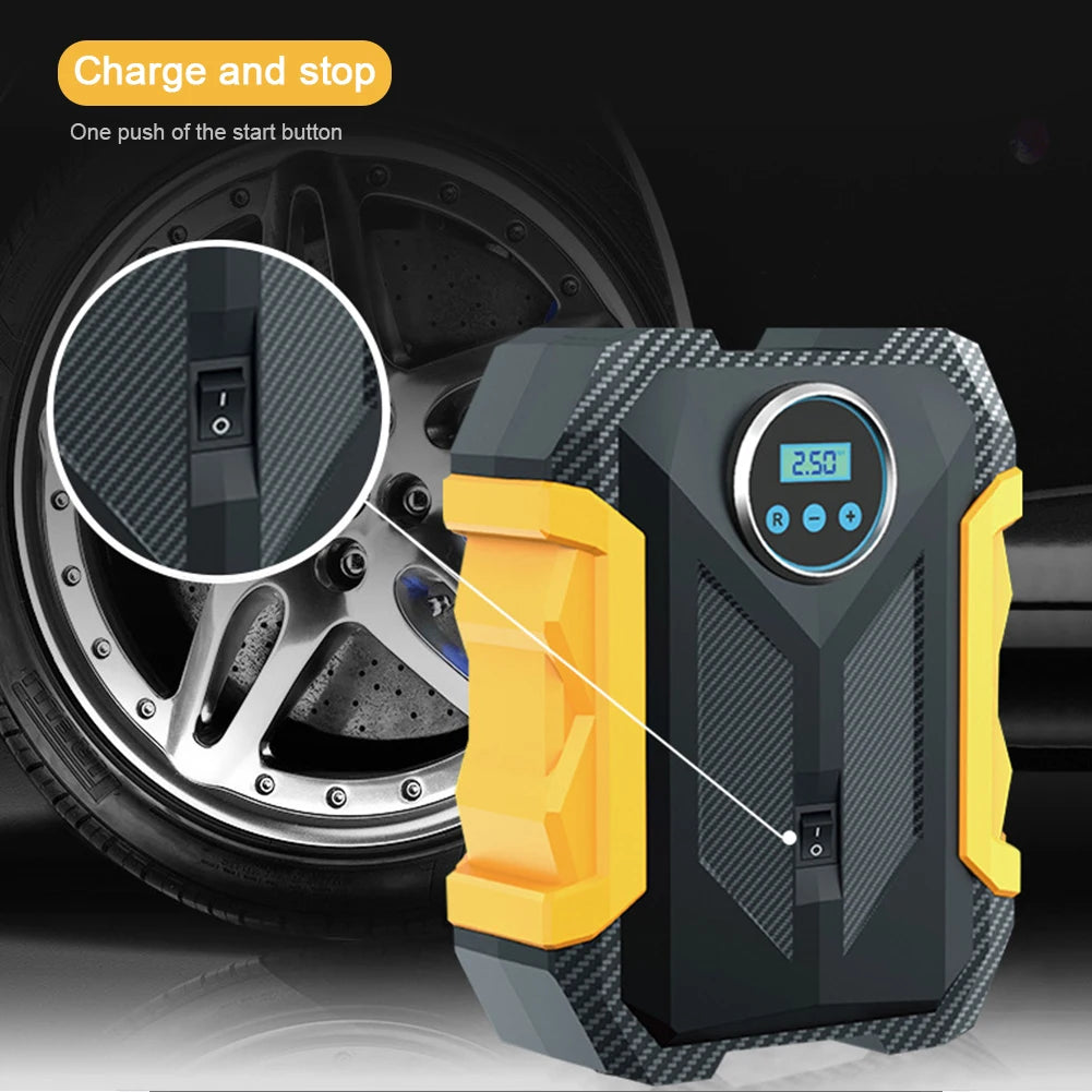 Hign-concerned 150 PSI Portable Car Inflator Pump LED