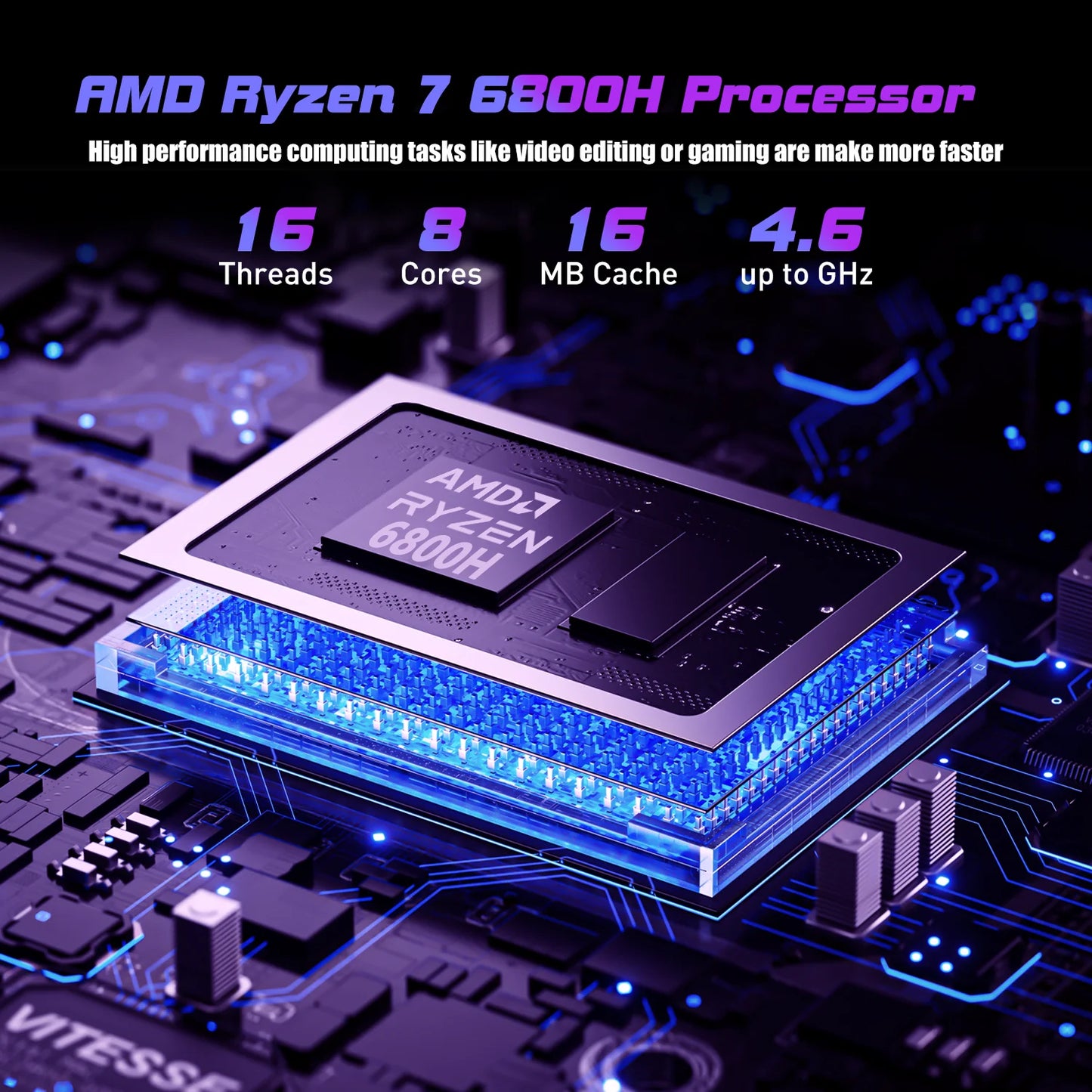 ACEMAGIC Ryzen 7 6800H Laptop 16GB RAM 512GB Windows11 Pro