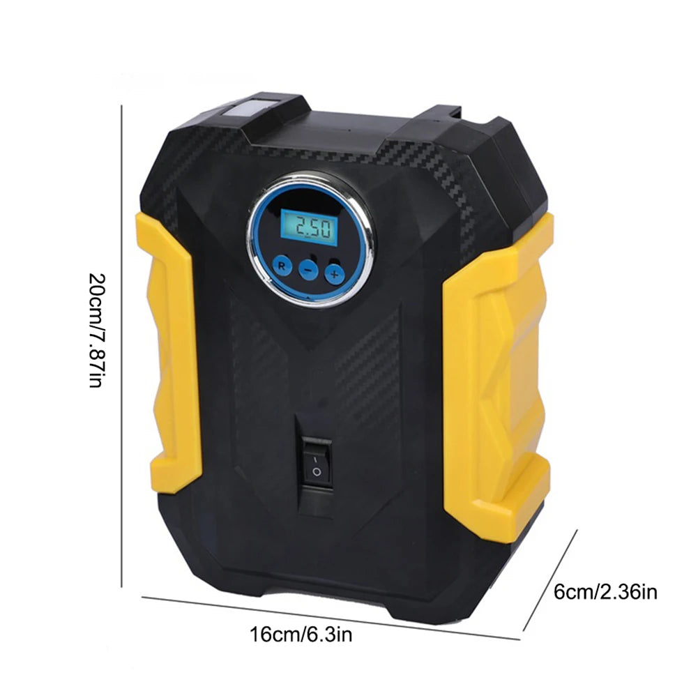 Hign-concerned 150 PSI Portable Car Inflator Pump LED