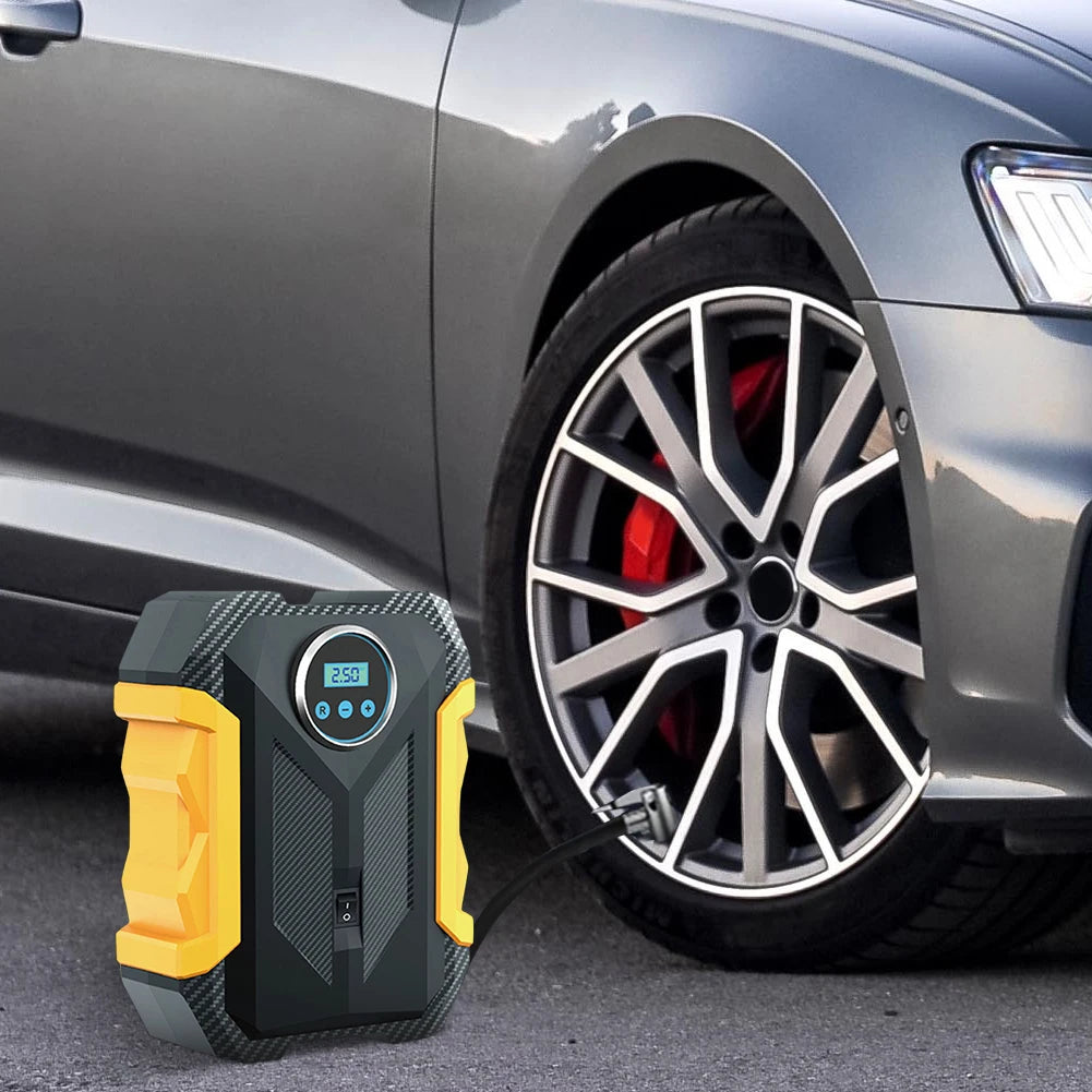 Hign-concerned 150 PSI Portable Car Inflator Pump LED