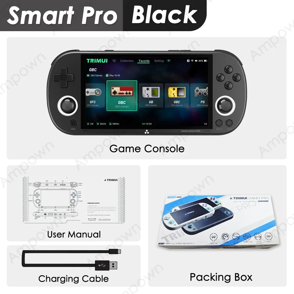 TRIMUICPU Trimui Smart Pro Handheld Game Console RGB