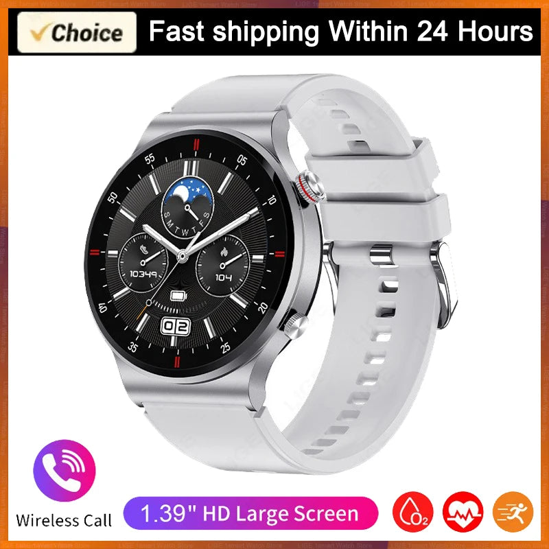 Lige ECG PPG Bluetooth Call Smart Watch AMOLED Full Touch